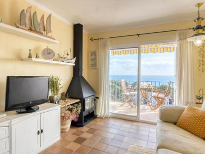 Wohnzimmer von Dachboden zum verkauf in Palafrugell mit Terrasse und Balkon