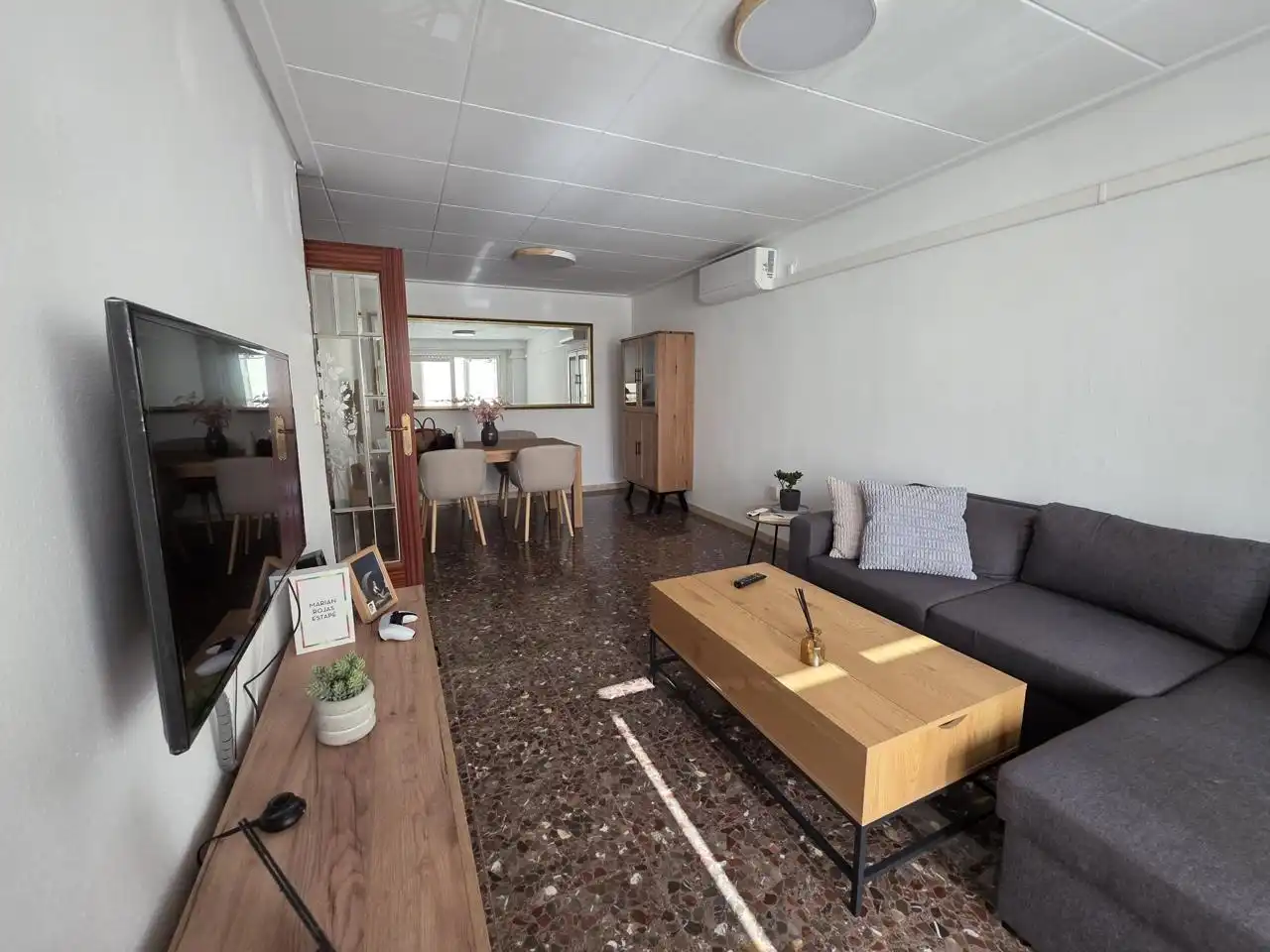 Sala d'estar de Apartament en venda en Cullera amb Aire condicionat, Terrassa i Moblat