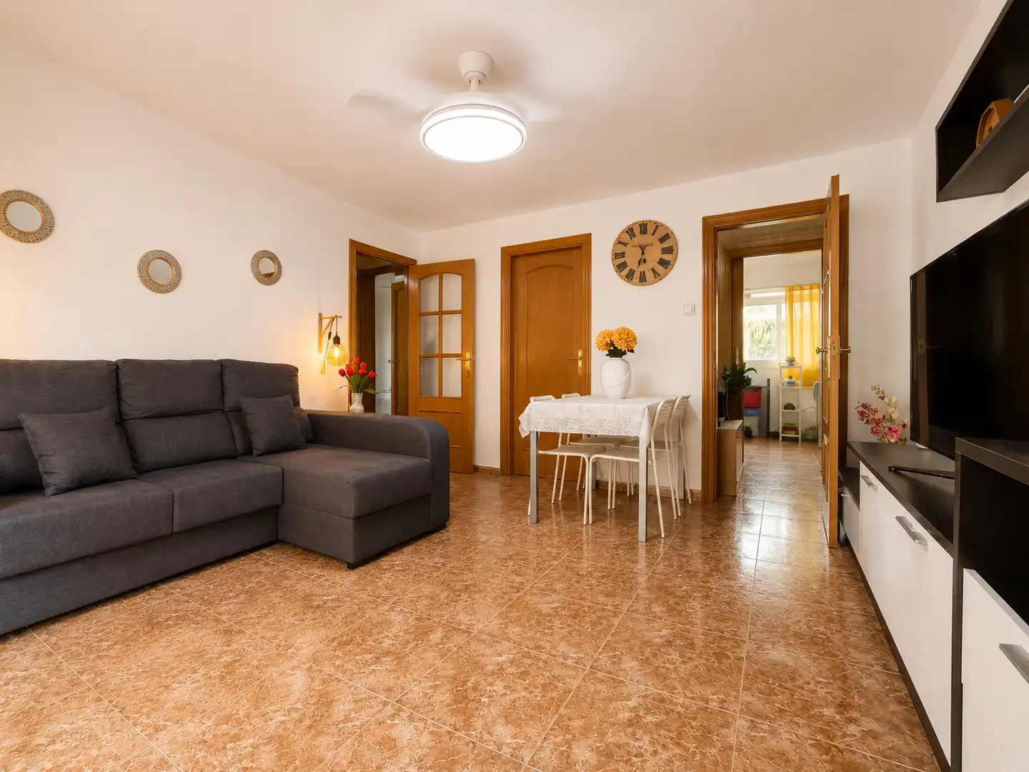 Sala de estar de Piso en venta en Badalona con Amueblado