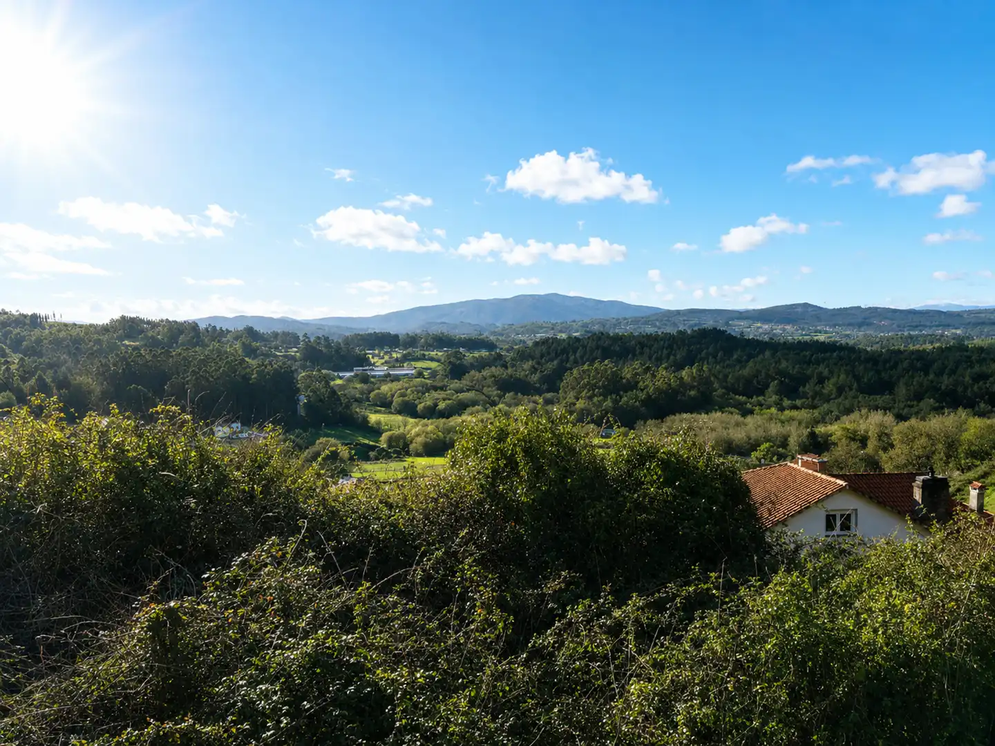 Vista exterior de Finca rústica en venda en Moraña amb Jardí privat, Terrassa i Balcó