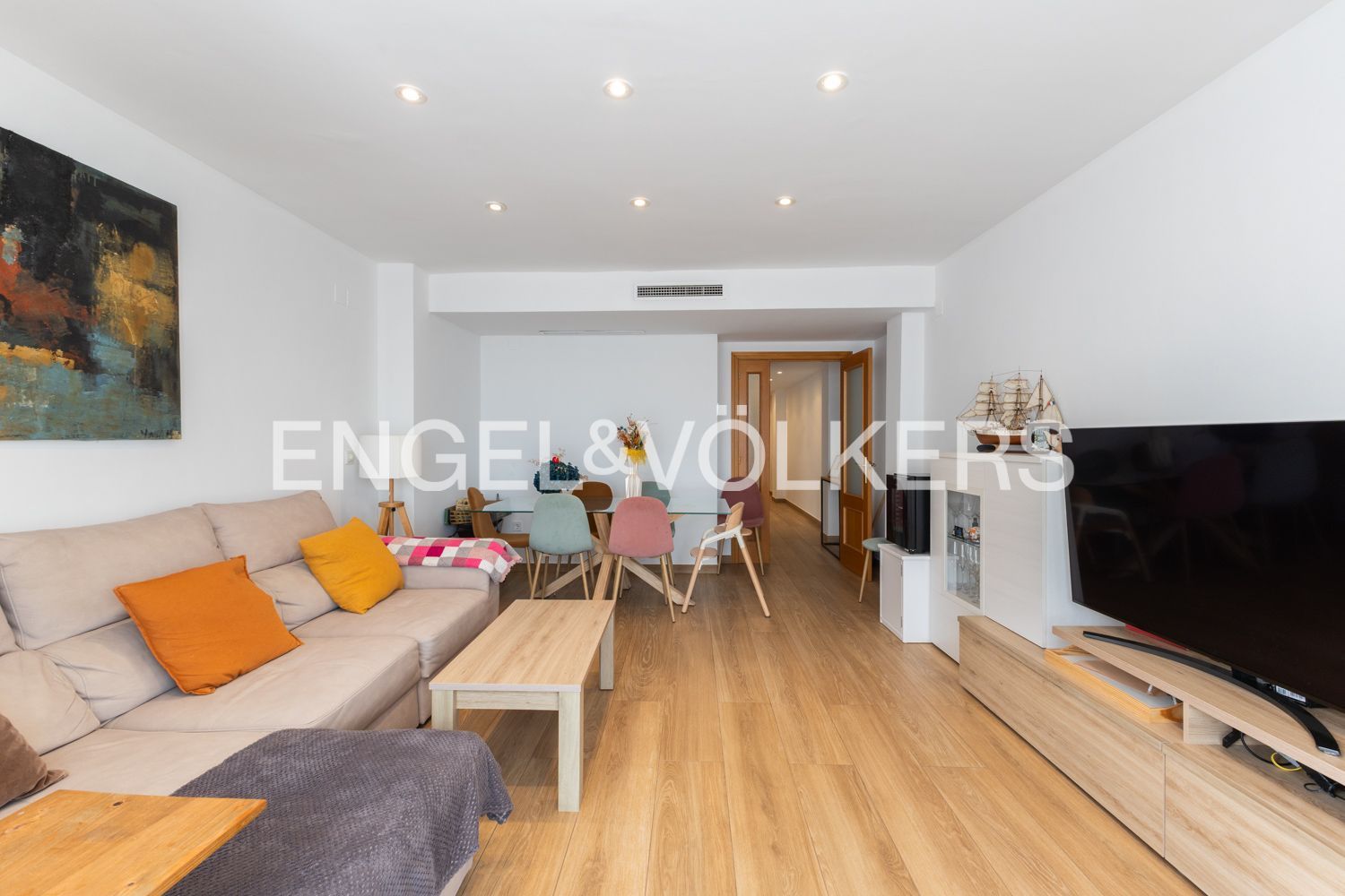 Sala d'estar de Apartament en venda en  Valencia Capital amb Aire condicionat, Calefacció i Moblat