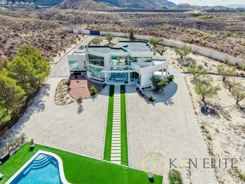 Exterior view of Houses for sale in Petrer  with Air Conditioner, Private garden and Swimming Pool