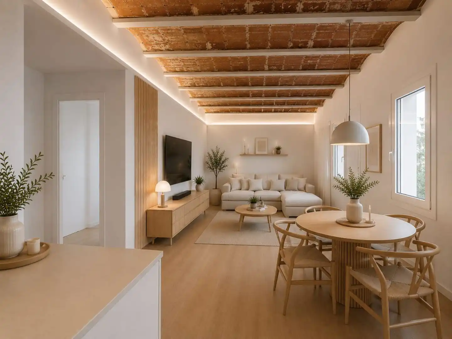 Living room of Flat for sale in  Barcelona Capital  with Air Conditioner, Terrace and Balcony