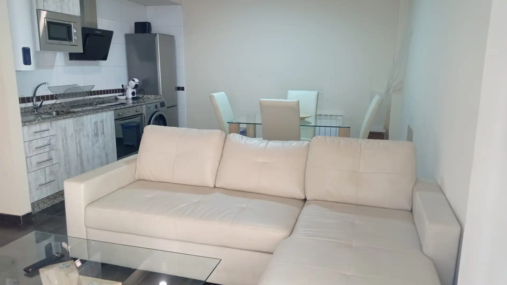 Living room of Flat for sale in Foz  with Heating, Storage room and Furnished
