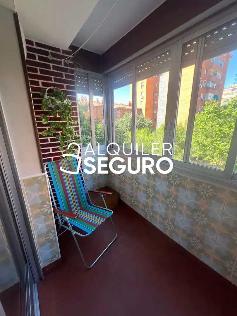Balcony of Flat for rent in Madrid  with Heating, Terrace and Furnished