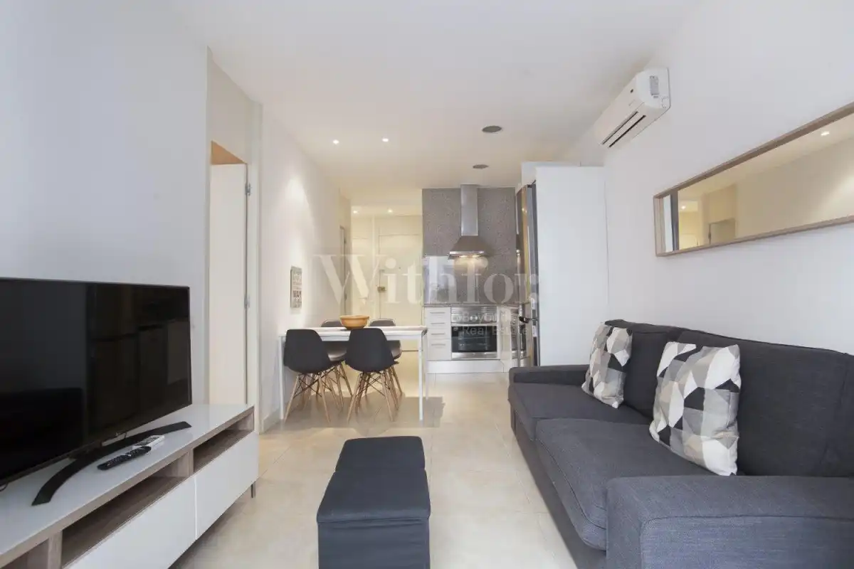 Sala de estar de Piso en venta en Barcelona con Aire acondicionado, Calefacción y Balcón