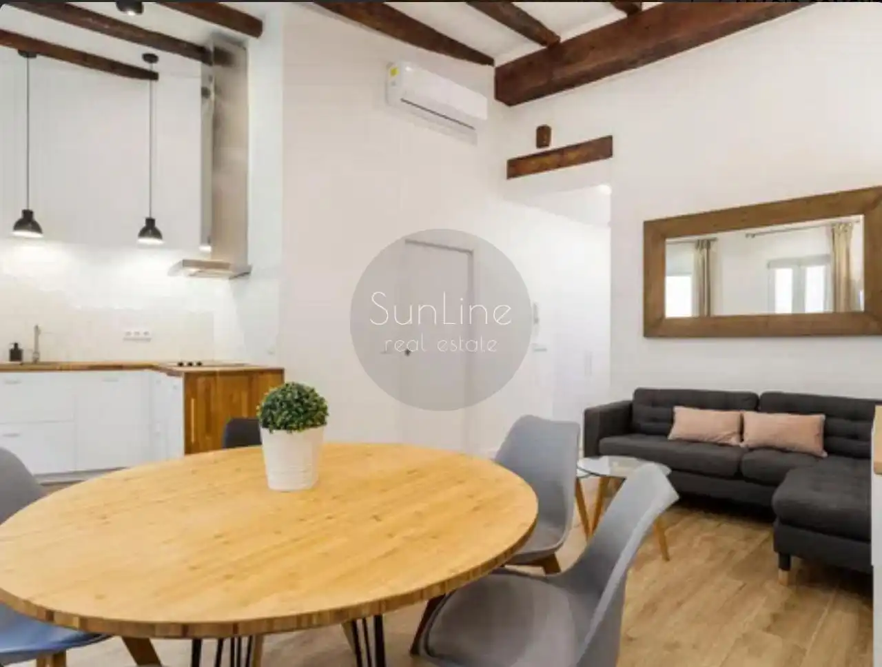 Sala de estar de Dúplex de alquiler en Valencia con Aire acondicionado, Terraza y Amueblado
