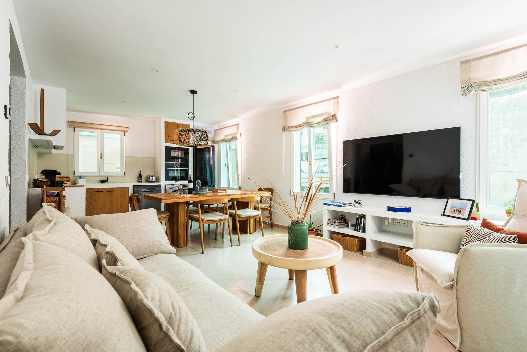 Sala d'estar de Apartament de lloguer en Ciutadella de Menorca amb Aire condicionat i Terrassa
