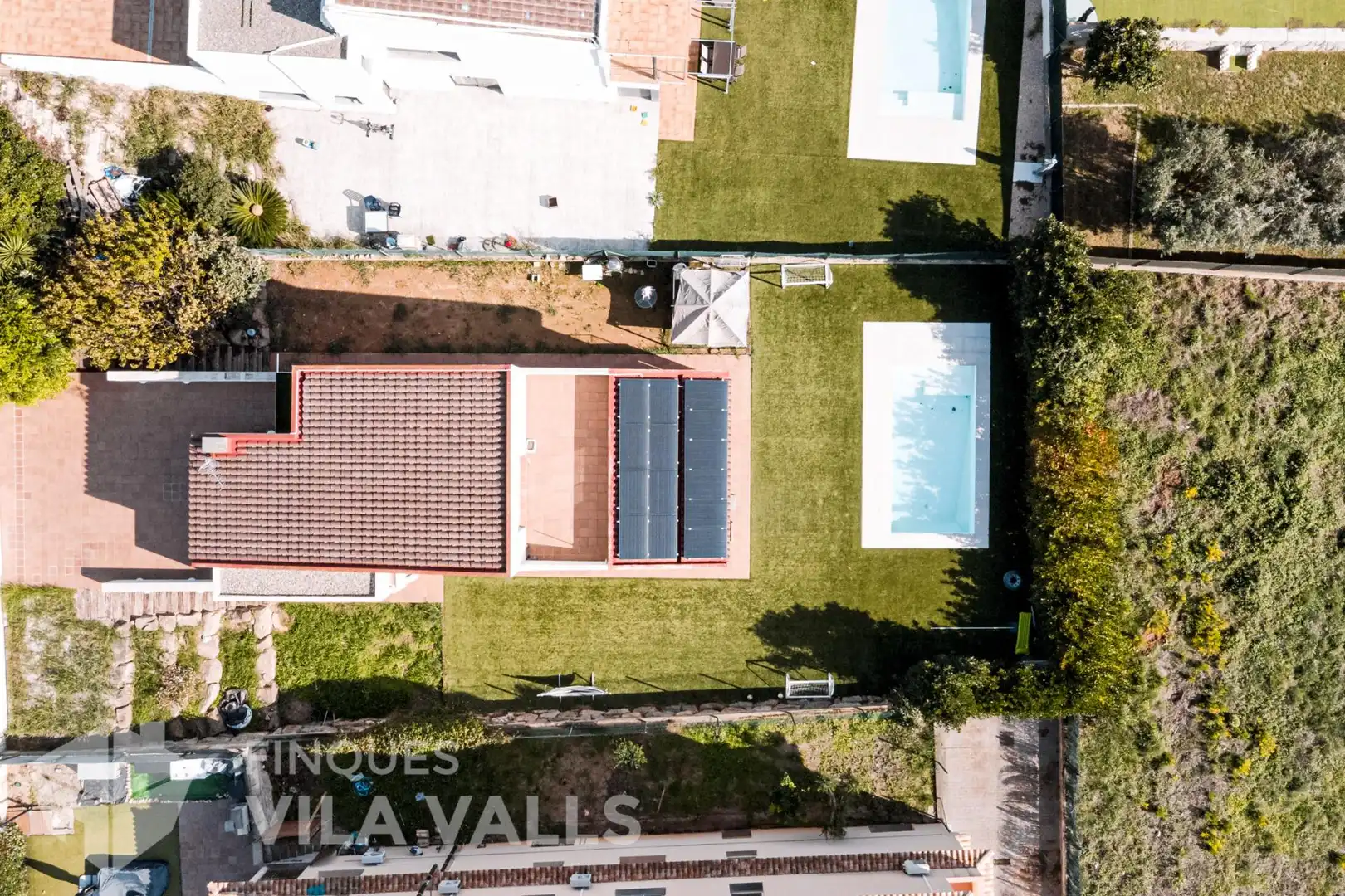 Vista exterior de Casa o xalet en venda en Bigues i Riells del Fai amb Aire condicionat, Jardí privat i Parquet