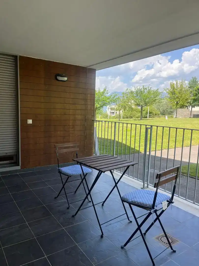 Terrasse von Wohnung zur Miete in Sabiñánigo mit Privatgarten, Parkett und Abstellraum