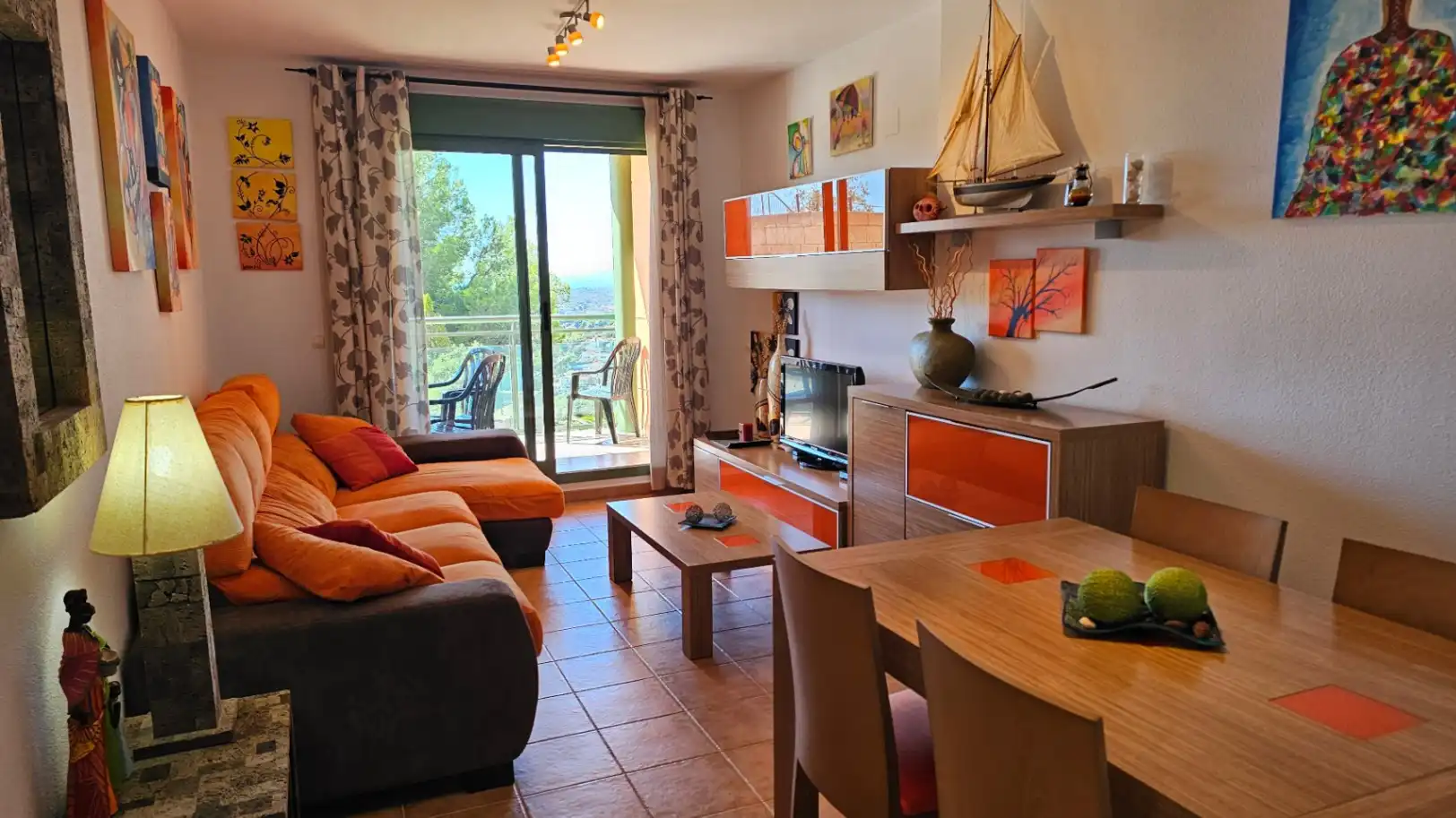 Sala d'estar de Apartament en venda en Alcalà de Xivert amb Aire condicionat, Calefacció i Terrassa