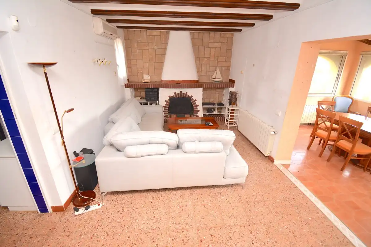 Wohnzimmer von Haus oder Chalet zum Verkauf in Dénia mit Klimaanlage, Heizung und Privatgarten
