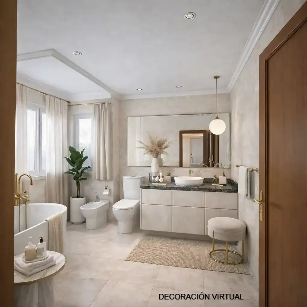 Baño de Casa o chalet en venta en Vitoria - Gasteiz con Calefacción, Jardín privado y Trastero