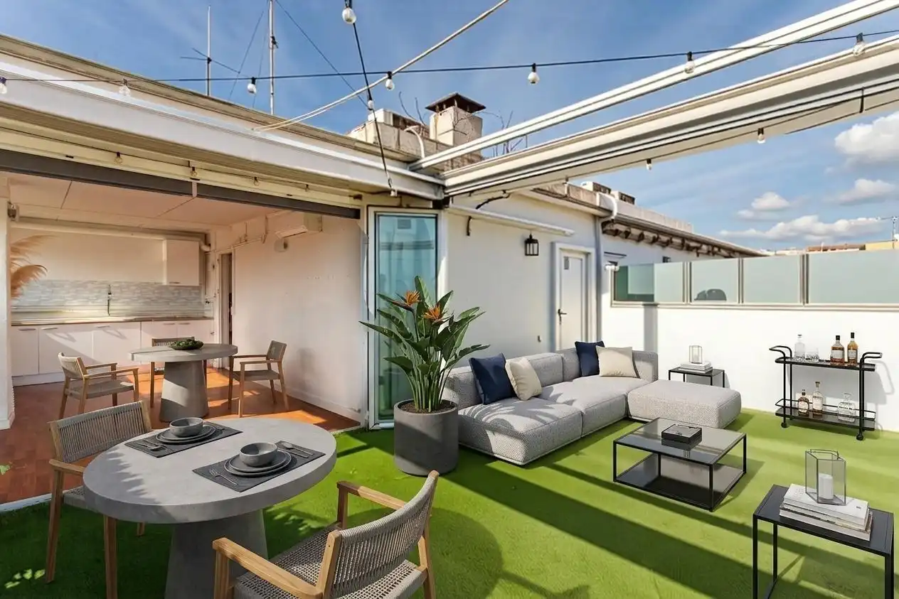 Terrace of Attic for sale in Mataró  with Air Conditioner, Heating and Parquet flooring
