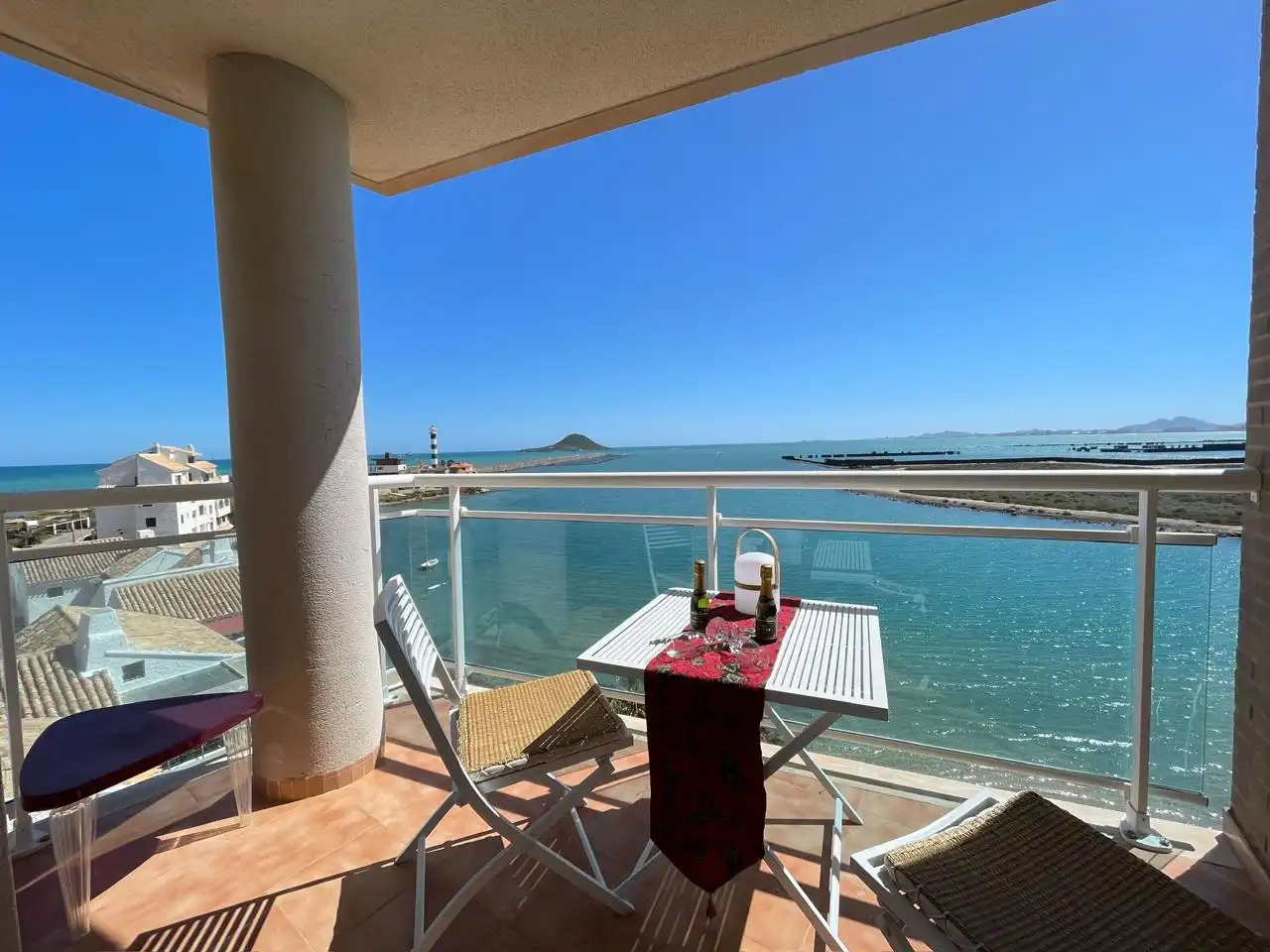 Terrasse von Wohnungen zum Verkauf in La Manga del Mar Menor mit Heizung, Parkett und Terrasse