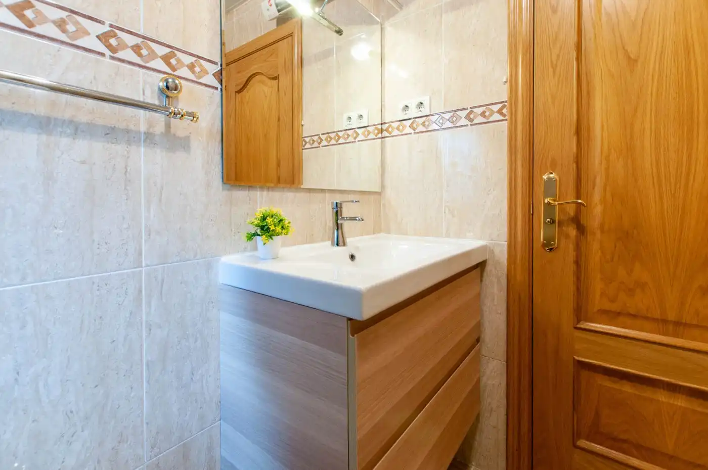 Baño de Piso de alquiler en Sabadell con Aire acondicionado, Calefacción y Parquet