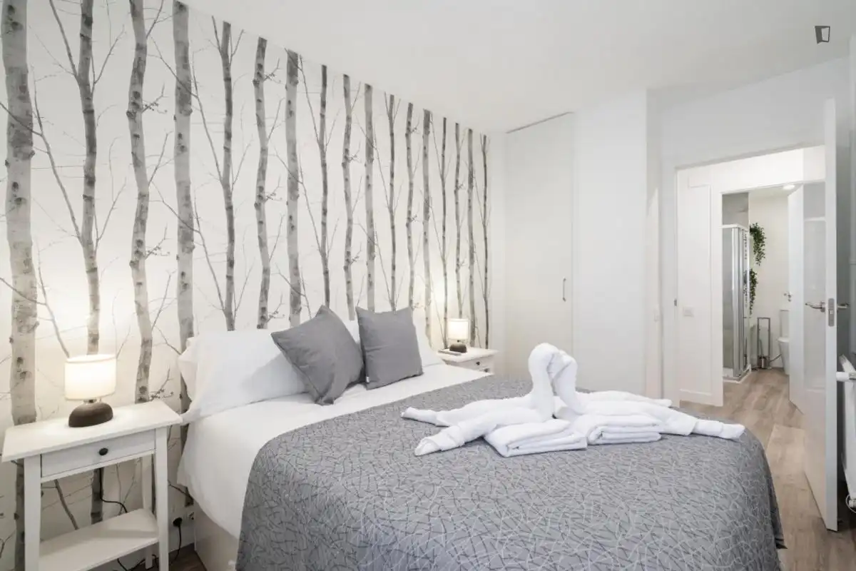 Habitación de Apartamento de alquiler en Madrid con Aire acondicionado, Amueblado y Horno
