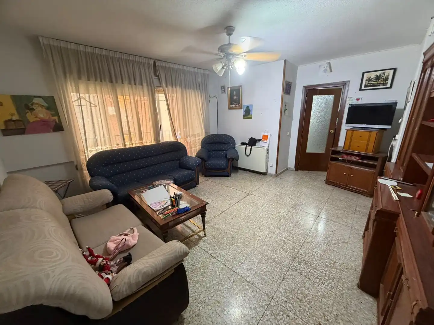Sala de estar de Piso en venta en Puertollano con Amueblado y Balcón