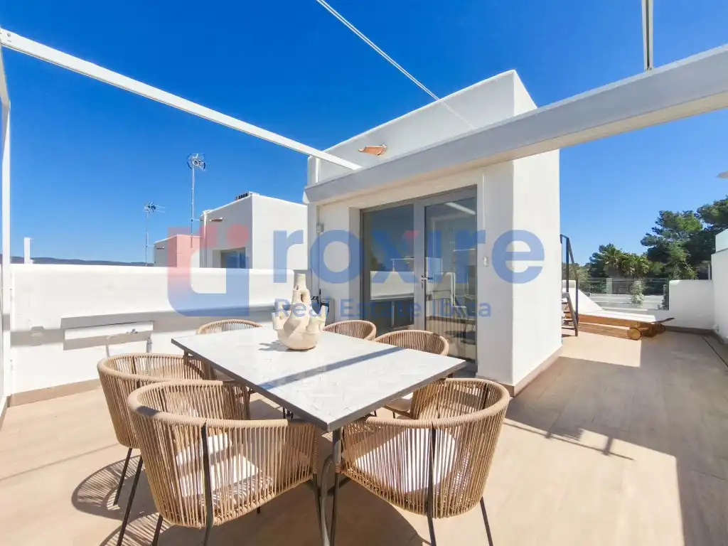 Terraza de Casa adosada de alquiler en Sant Antoni de Portmany con Aire acondicionado, Calefacción y Jardín privado