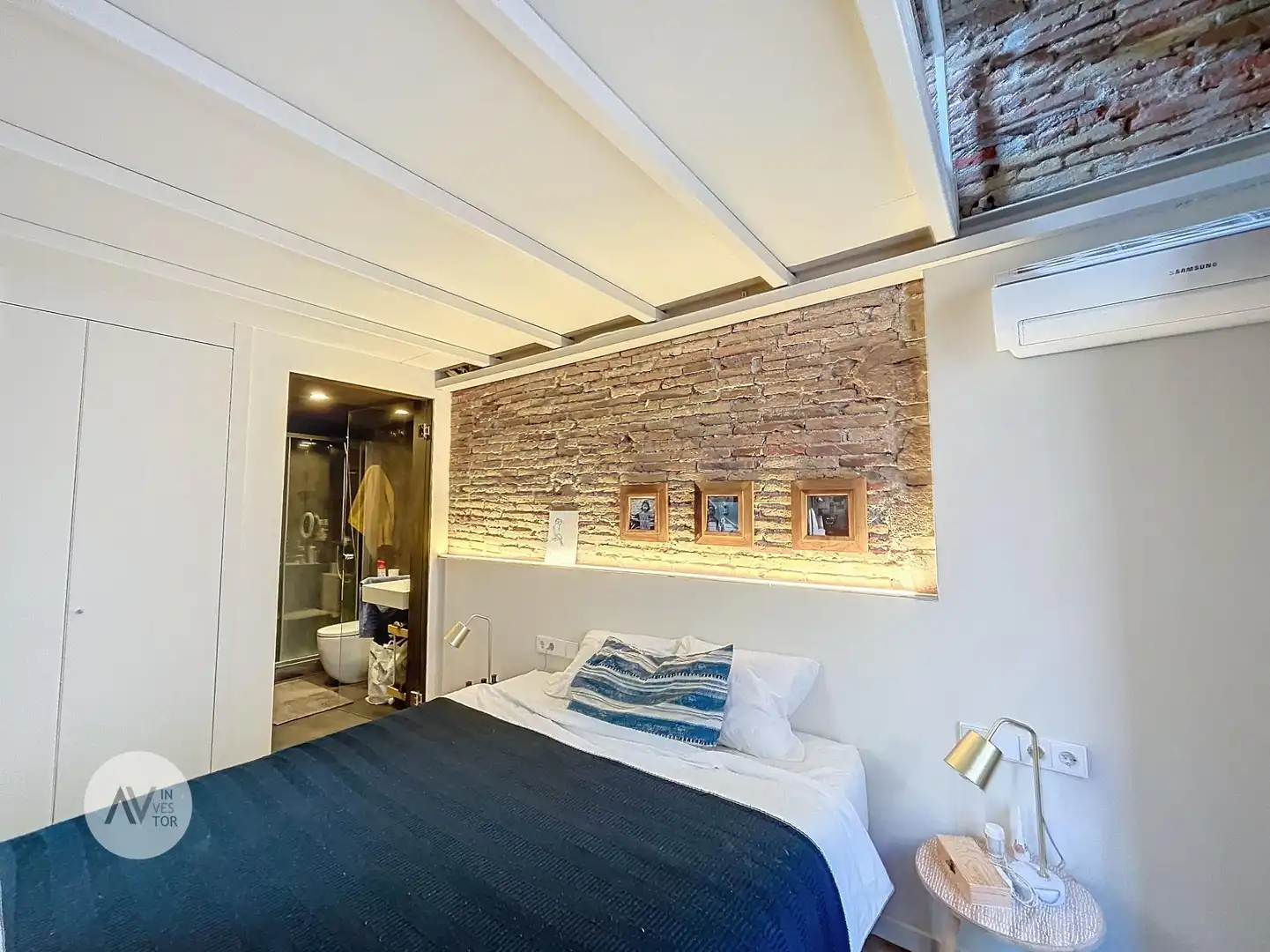 Schlafzimmer von Dachboden zum Verkauf in Barcelona mit Klimaanlage, Heizung und Terrasse