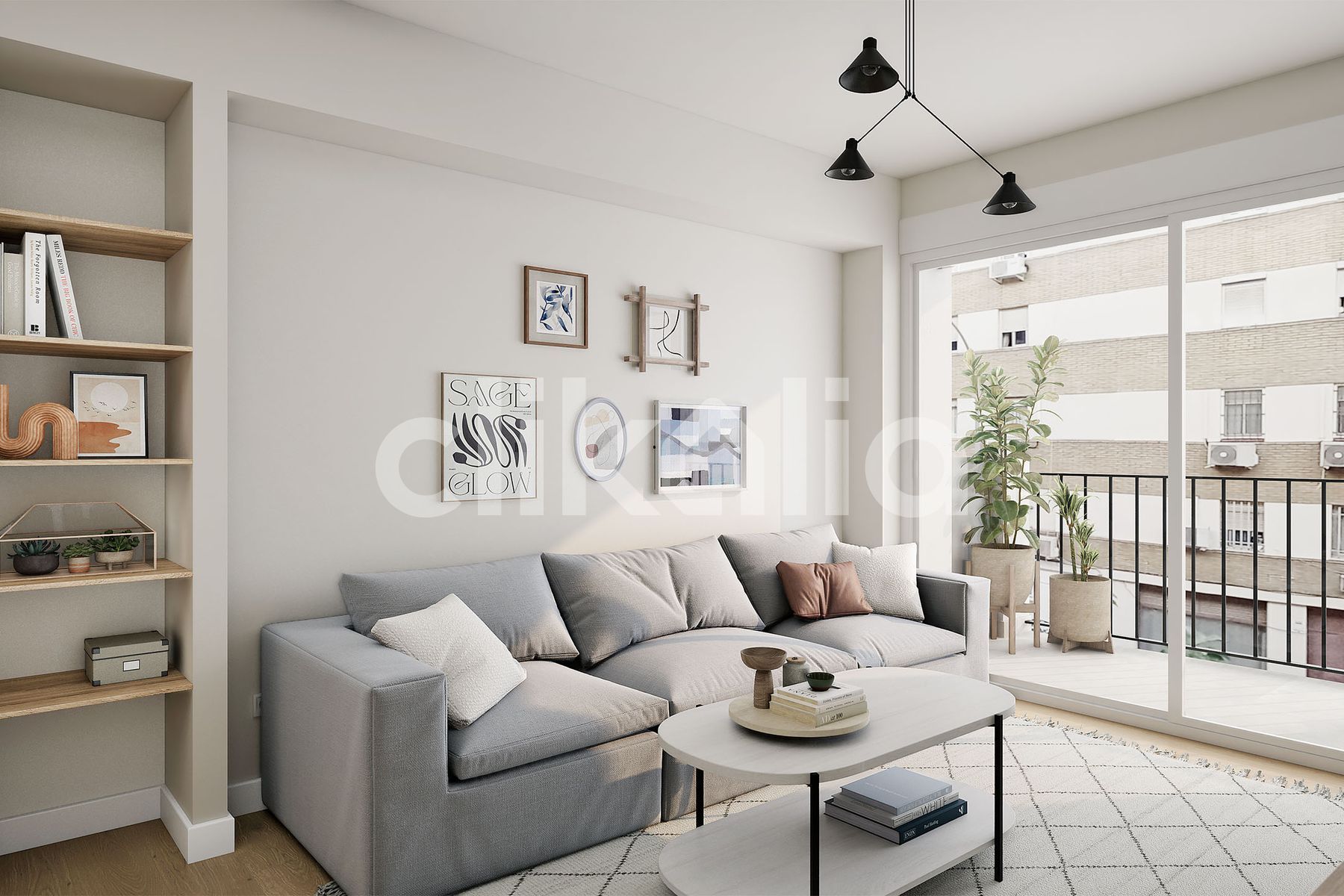 Living room of Flat for sale in  Sevilla Capital  with Air Conditioner and Terrace