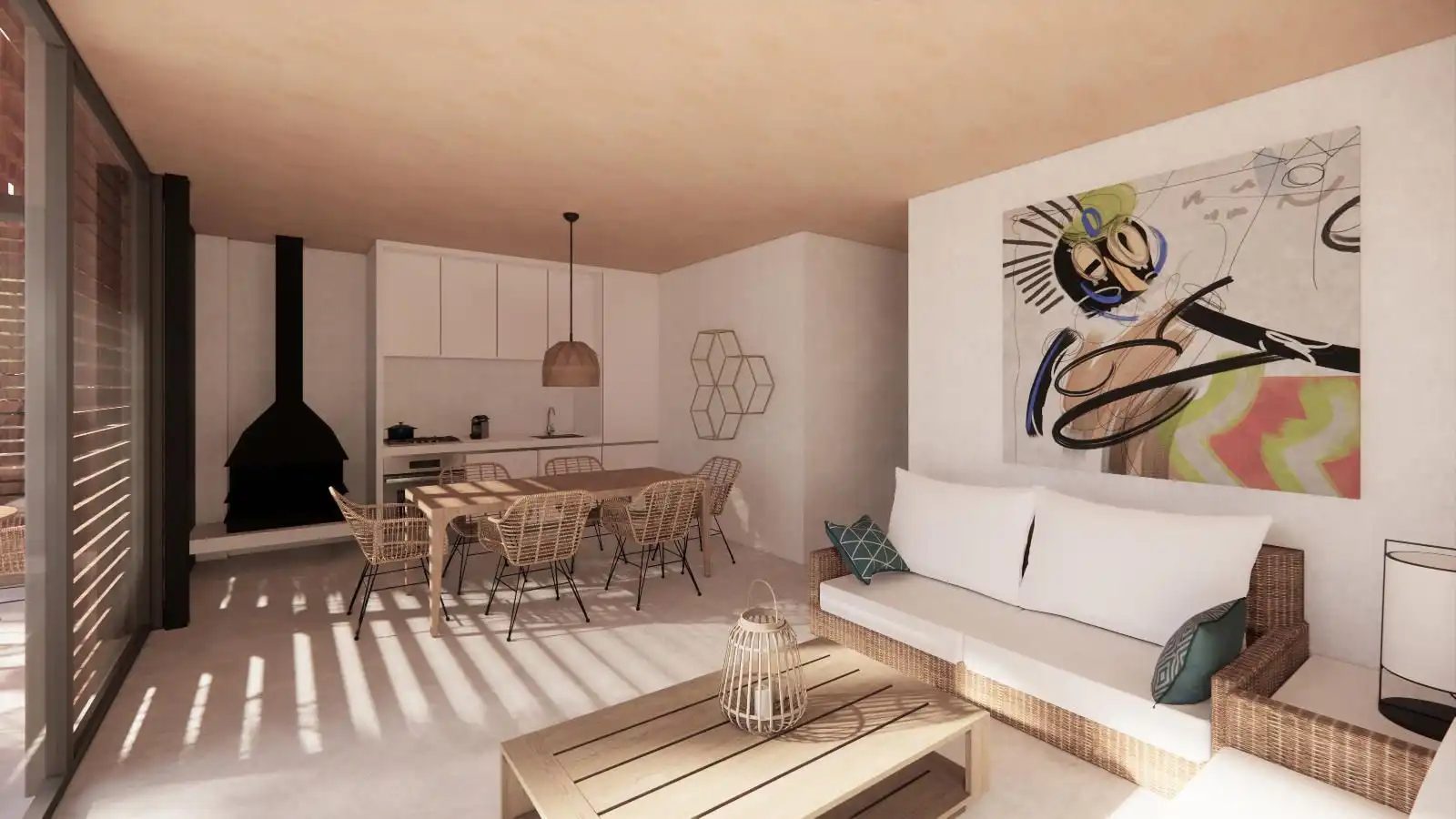 Sala de estar de Piso en venta en Palafrugell con Calefacción, Jardín privado y Terraza