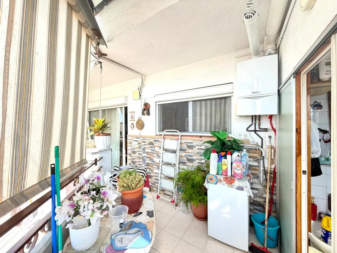 Balcony of Flat for sale in Mataró  with Air Conditioner, Terrace and Furnished