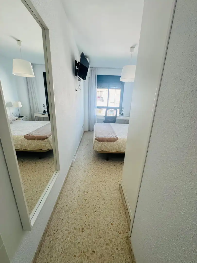 Schlafzimmer von Wohnung zur Miete in Málaga mit Klimaanlage und Möbliert