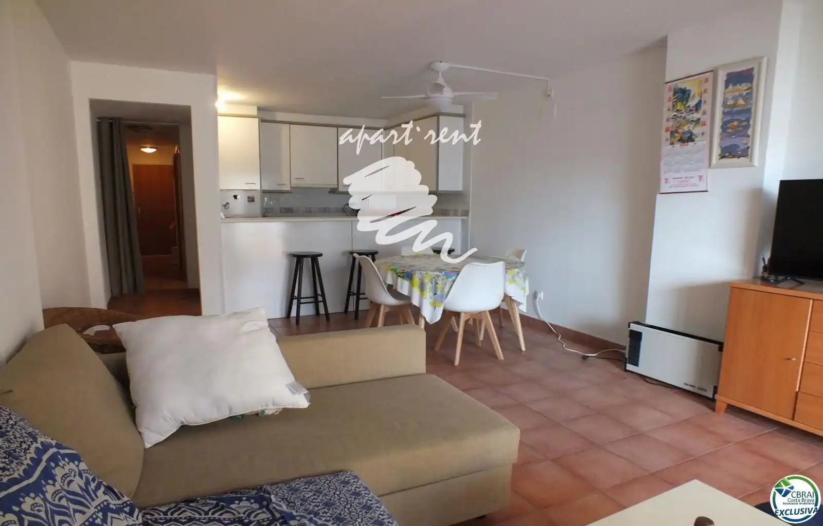 Living room of Flat for sale in Roses  with Air Conditioner, Heating and Terrace