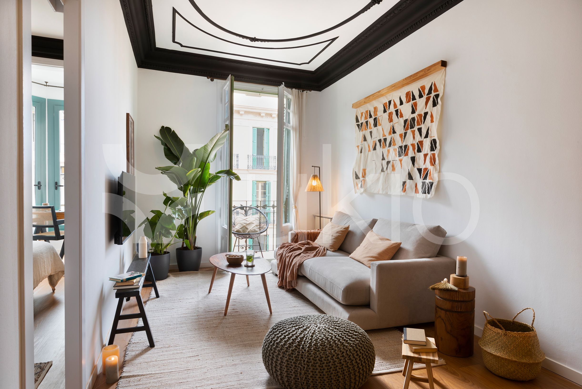 Living room of Apartment to rent in  Barcelona Capital  with Air Conditioner, Heating and Furnished