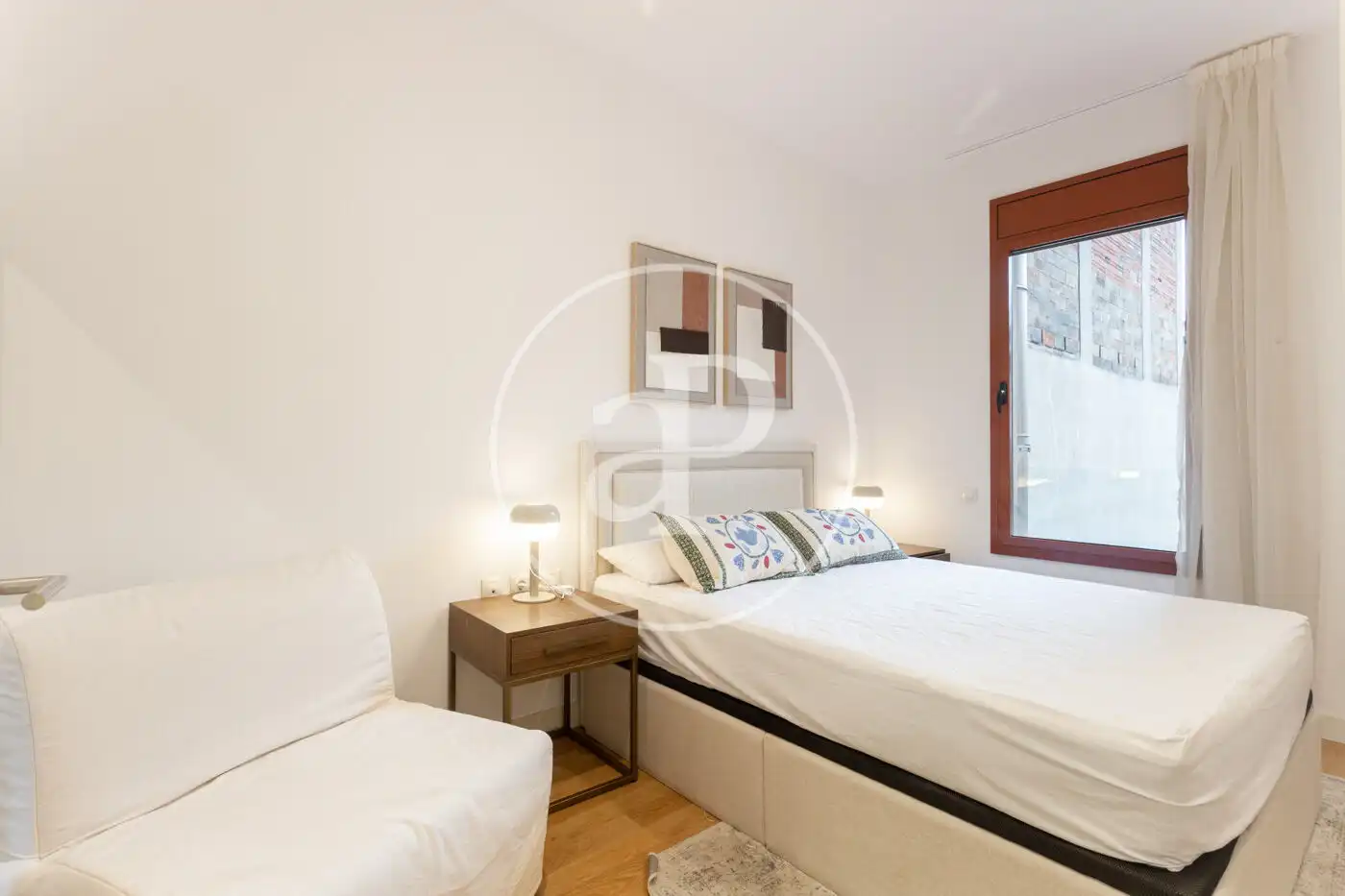 Schlafzimmer von Wohnung zur Miete in Barcelona mit Klimaanlage, Heizung und Möbliert