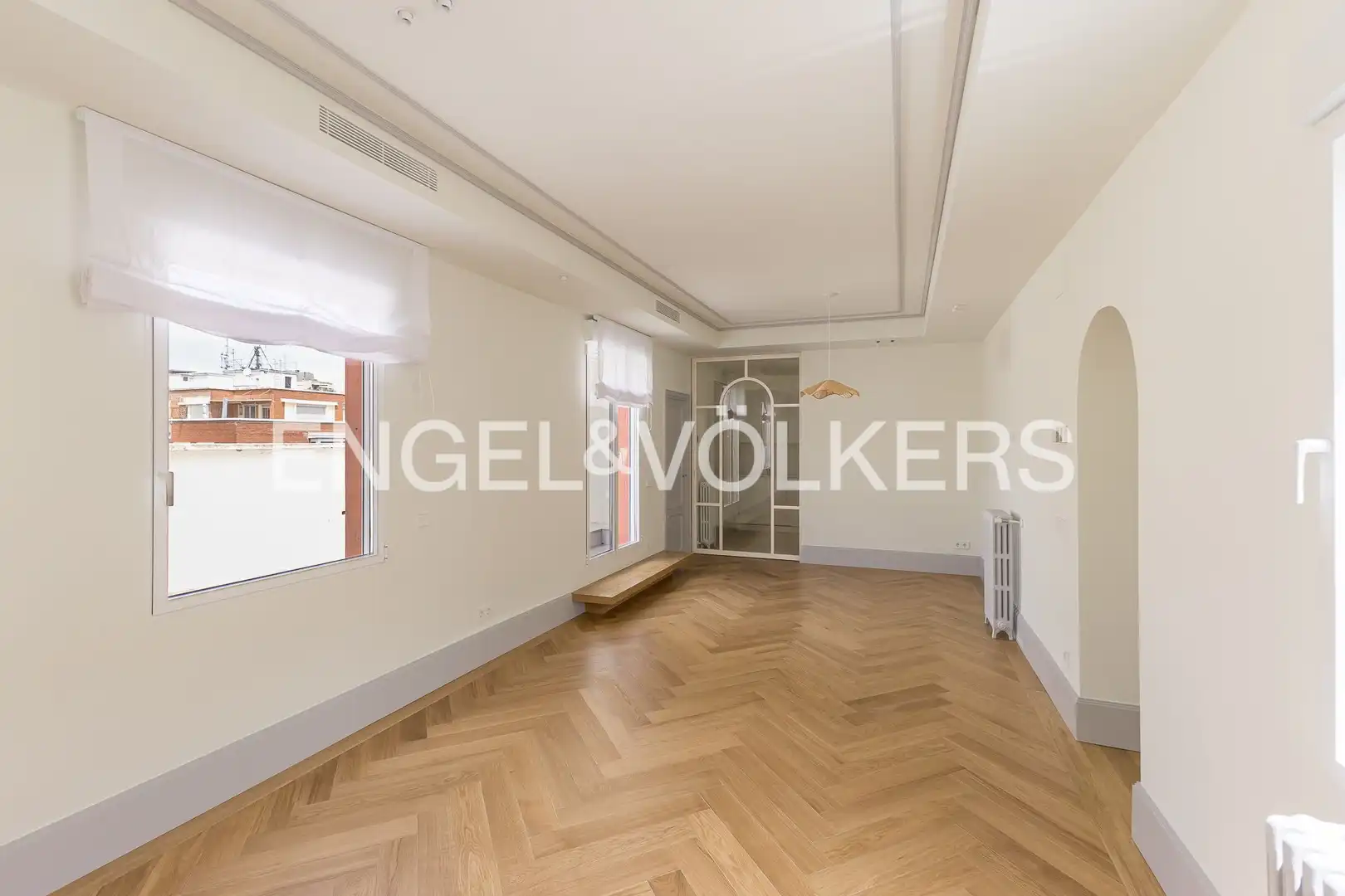Wohnzimmer von Dachboden zur Miete in Madrid mit Klimaanlage, Heizung und Terrasse