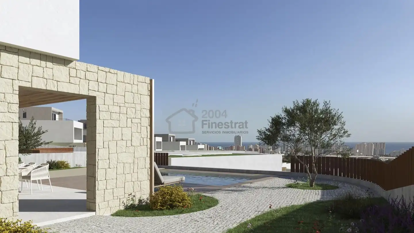 Terraza de Casa o chalet en venta en Finestrat con Aire acondicionado, Jardín privado y Terraza