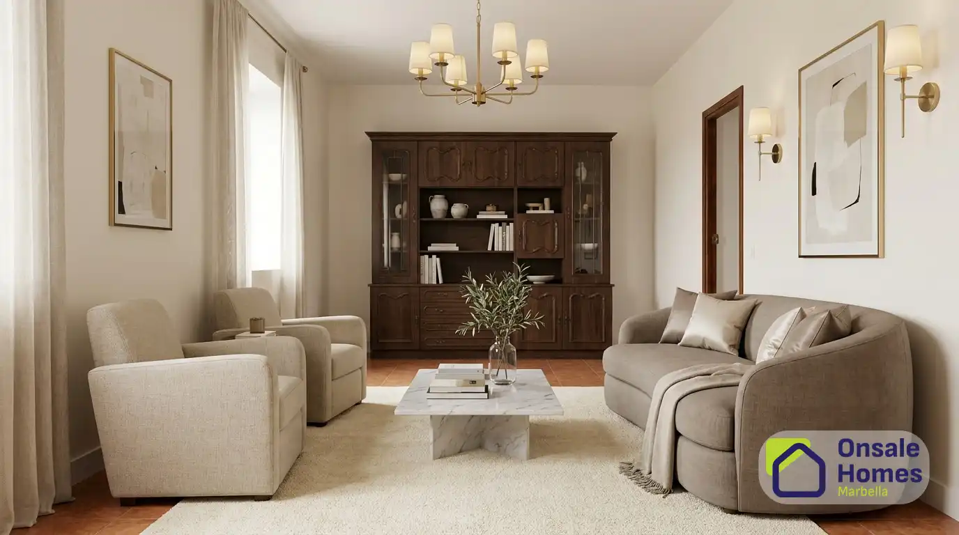 Living room of Detached homes for sale in Mijas  with Private garden