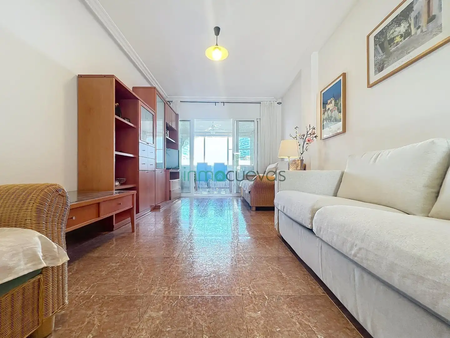 Sala d'estar de Àtic de lloguer en Vera amb Moblat
