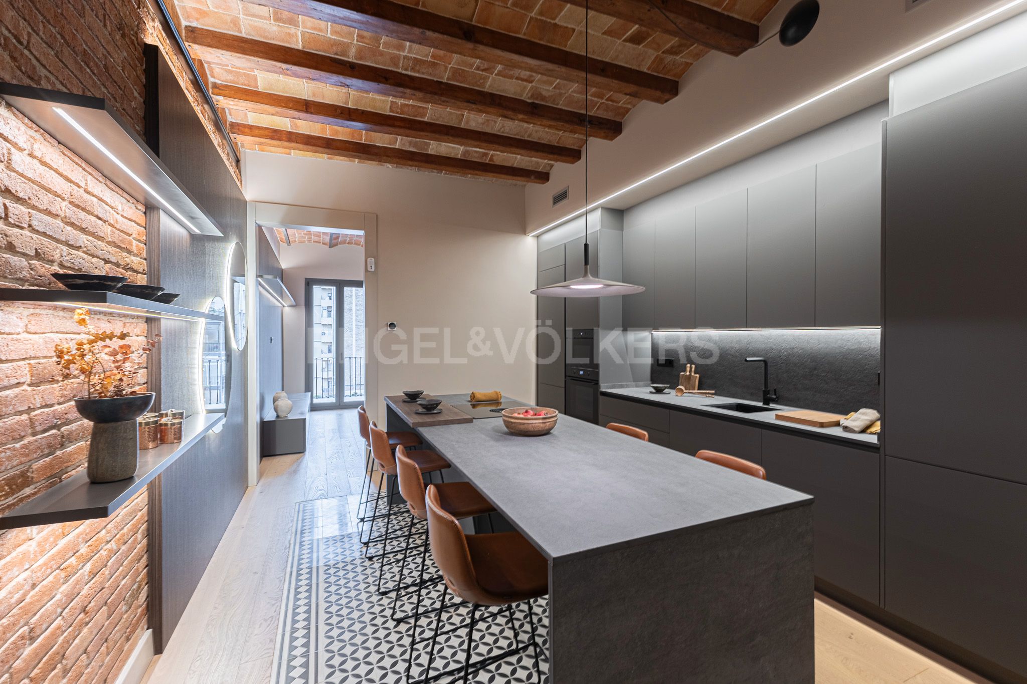 Cuina de Apartament en venda en  Barcelona Capital amb Aire condicionat, Calefacció i Parquet