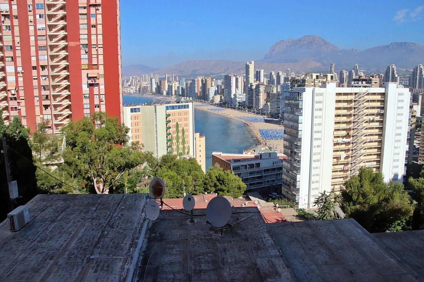 Vista exterior de Apartament en venda en Benidorm amb Jardí privat