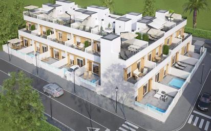 Exterior view of Single-family semi-detached for sale in  Murcia Capital  with Air Conditioner, Terrace and Swimming Pool