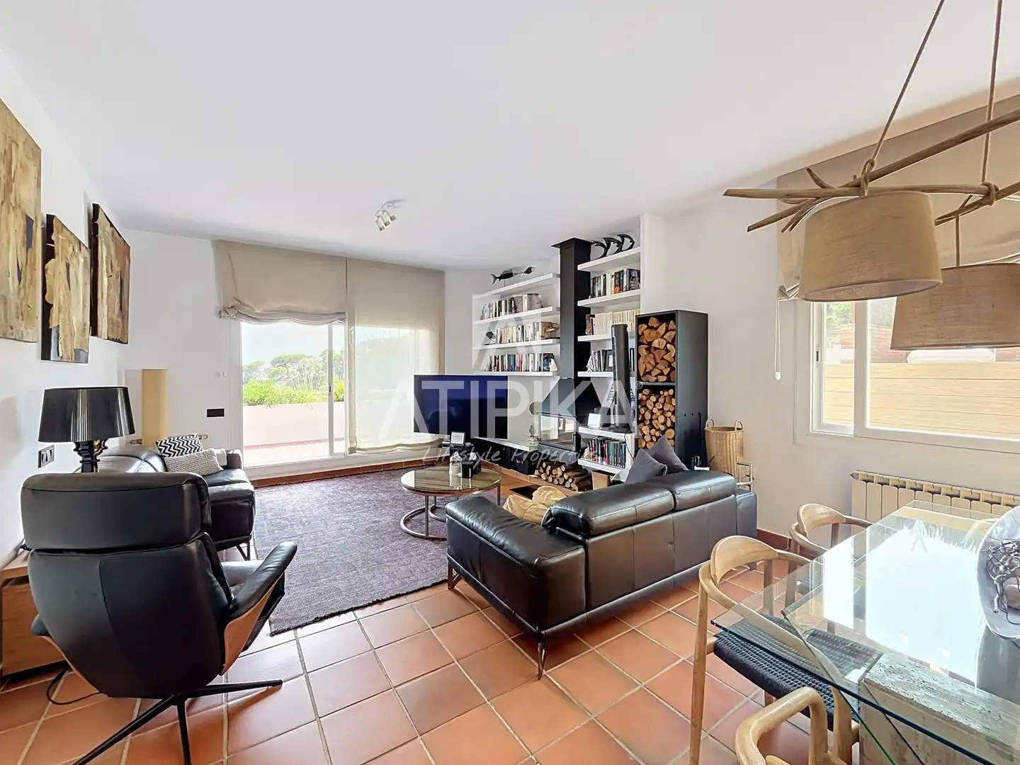 Sala de estar de Casa o chalet en venta en Sant Andreu de Llavaneres con Terraza, Piscina y Horno