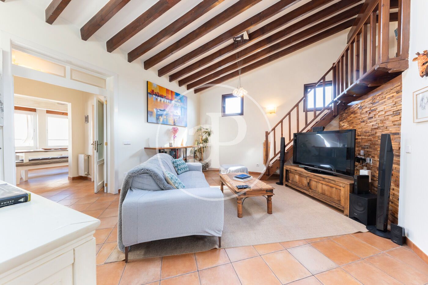 Living room of Attic for sale in  Palma de Mallorca  with Air Conditioner, Heating and Private garden