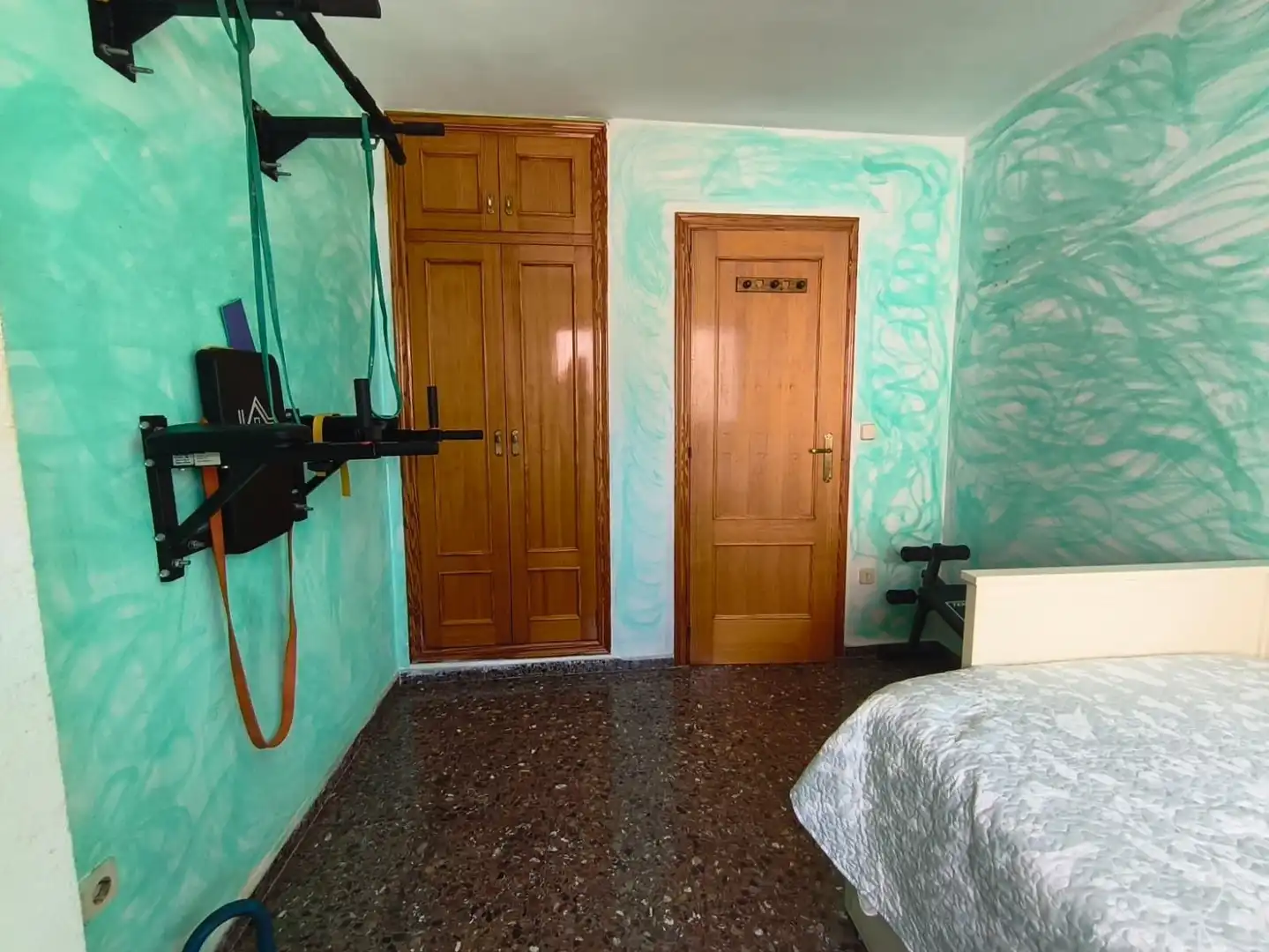 Schlafzimmer von Wohnung zur Miete in Gandia mit Klimaanlage, Möbliert und Balkon