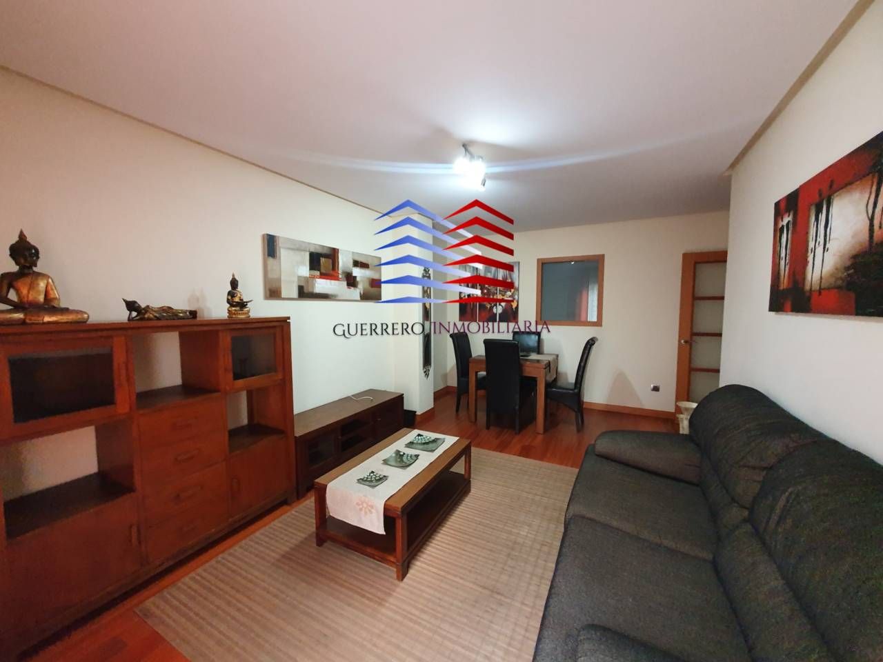 Sala d'estar de Apartament de lloguer en Ourense Capital  amb Calefacció, Parquet i Terrassa