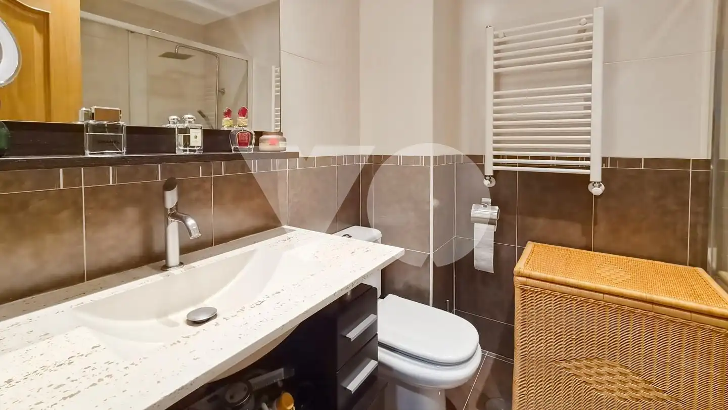Bathroom of Flat for rent in Madrid  with Air Conditioner and Parquet flooring