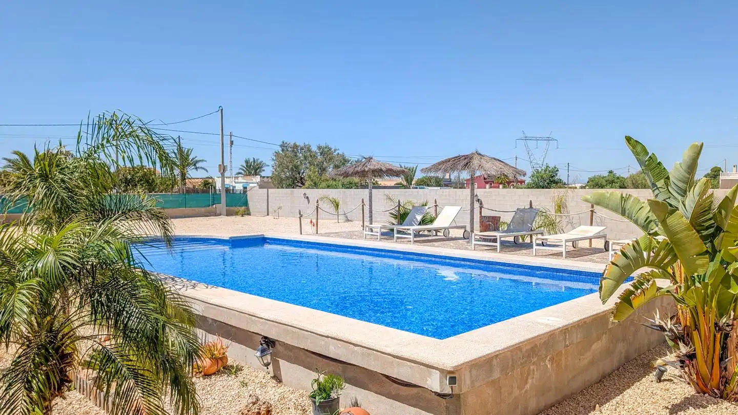 Piscina de Casa o xalet en venda en Elche / Elx amb Aire condicionat, Jardí privat i Terrassa