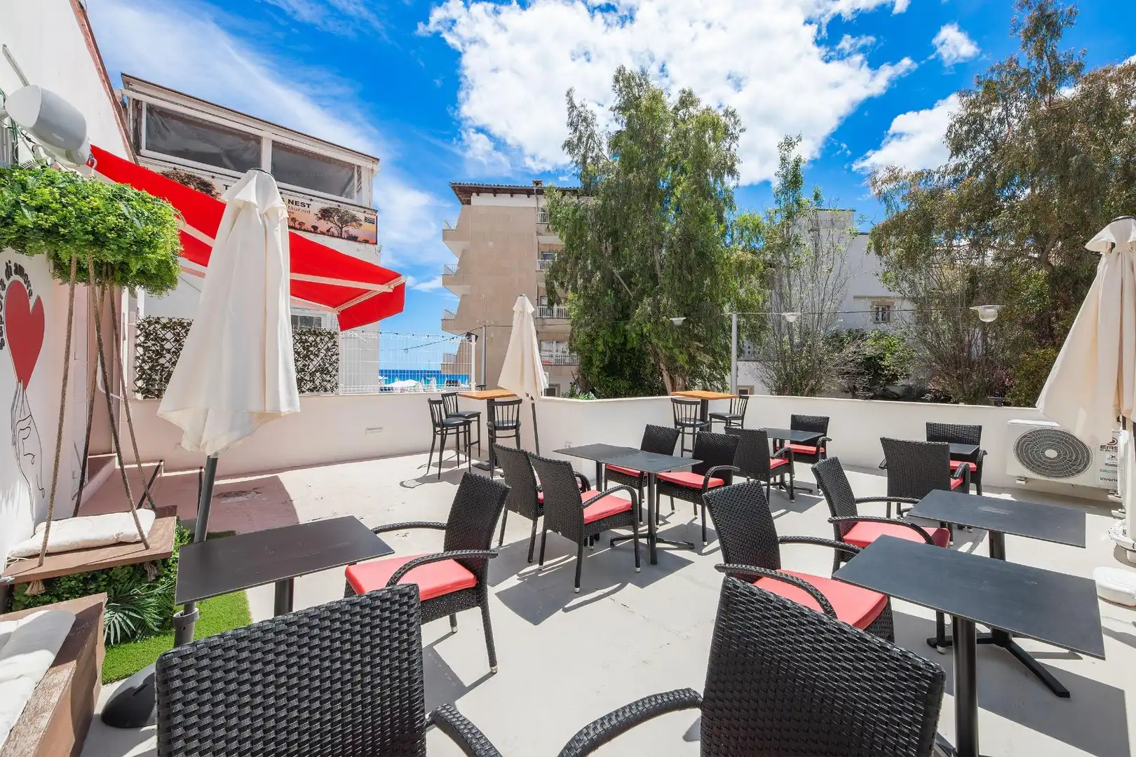 Terrasse von Geschaftsraum zum Verkauf in  Palma de Mallorca mit Klimaanlage, Terrasse und Möbliert