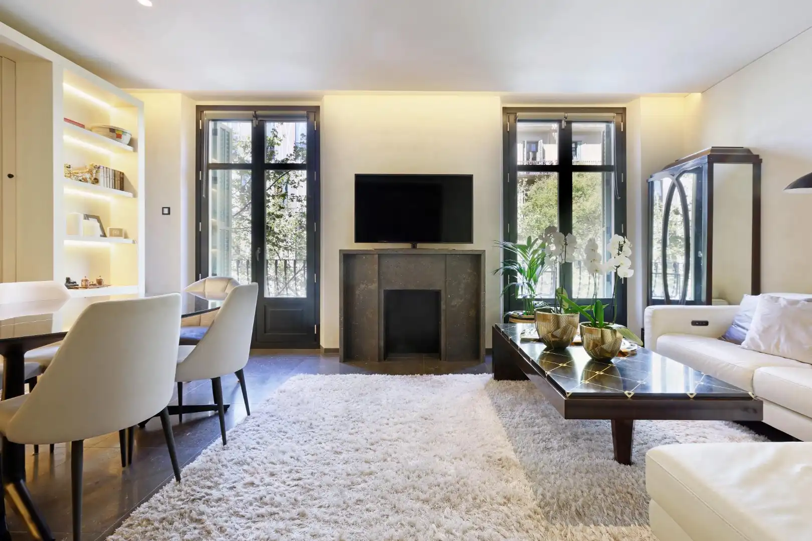 Sala d'estar de Apartament en venda en Barcelona amb Aire condicionat, Calefacció i Terrassa