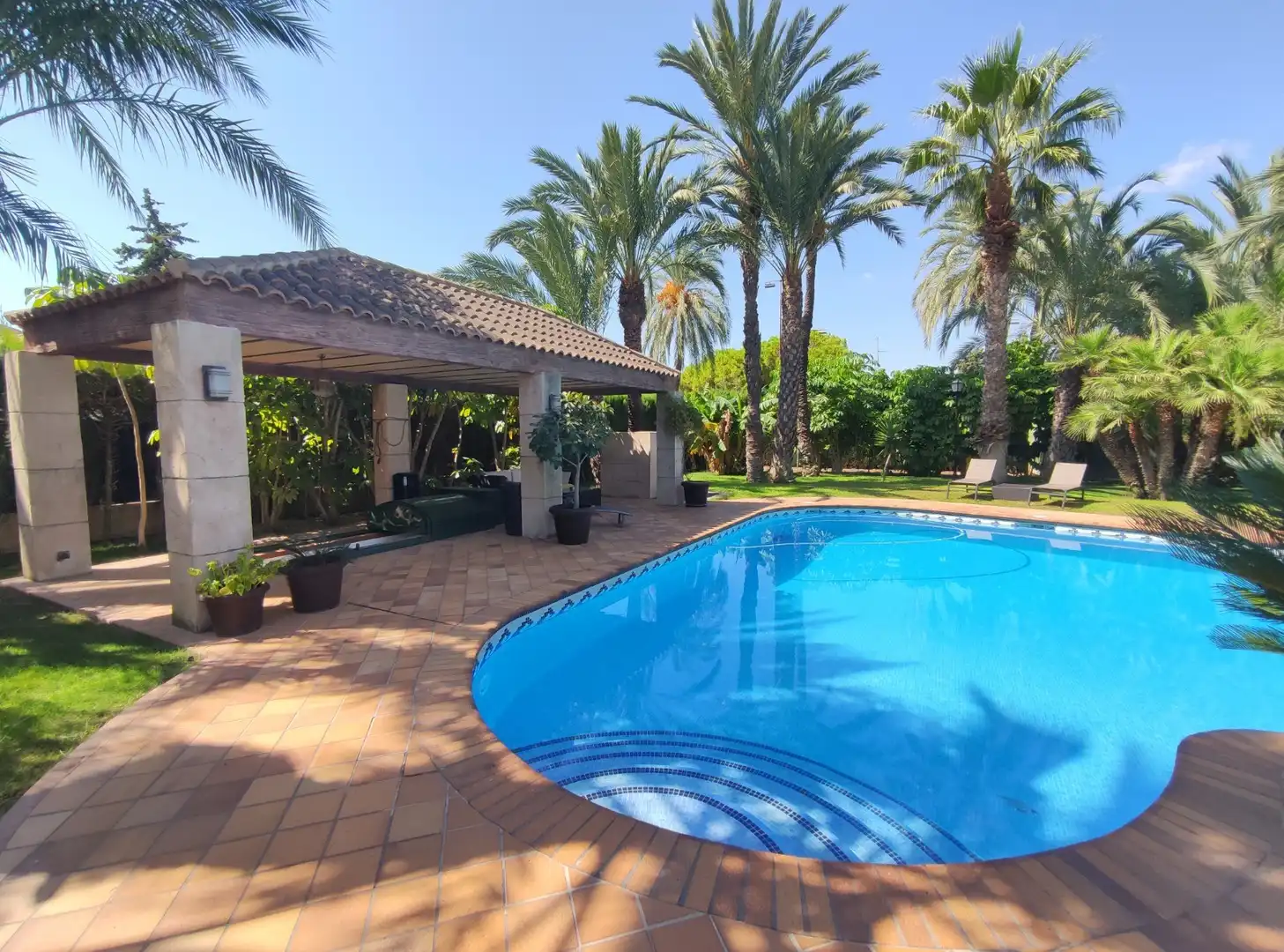 Piscina de Casa o xalet en venda en Elche / Elx amb Aire condicionat, Calefacció i Jardí privat
