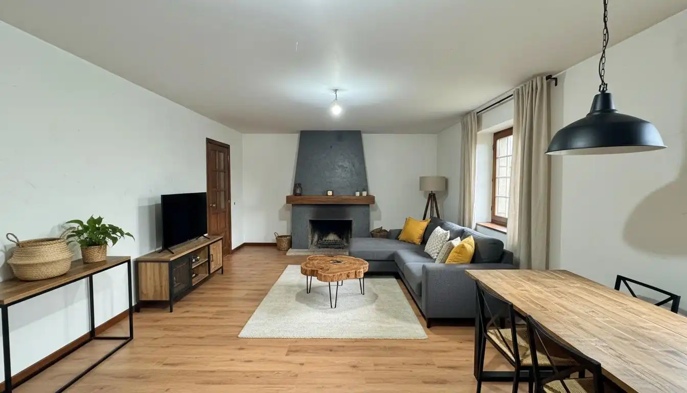 Sala de estar de Casa o chalet en venta en Vigo  con Calefacción, Jardín privado y Parquet