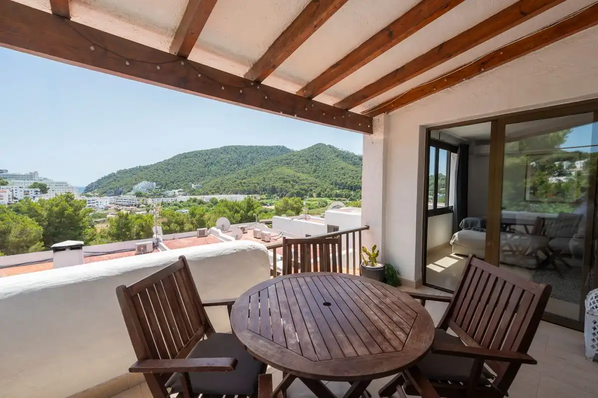 Terrace of Flat for sale in Santa Eulària des Riu  with Air Conditioner, Heating and Private garden