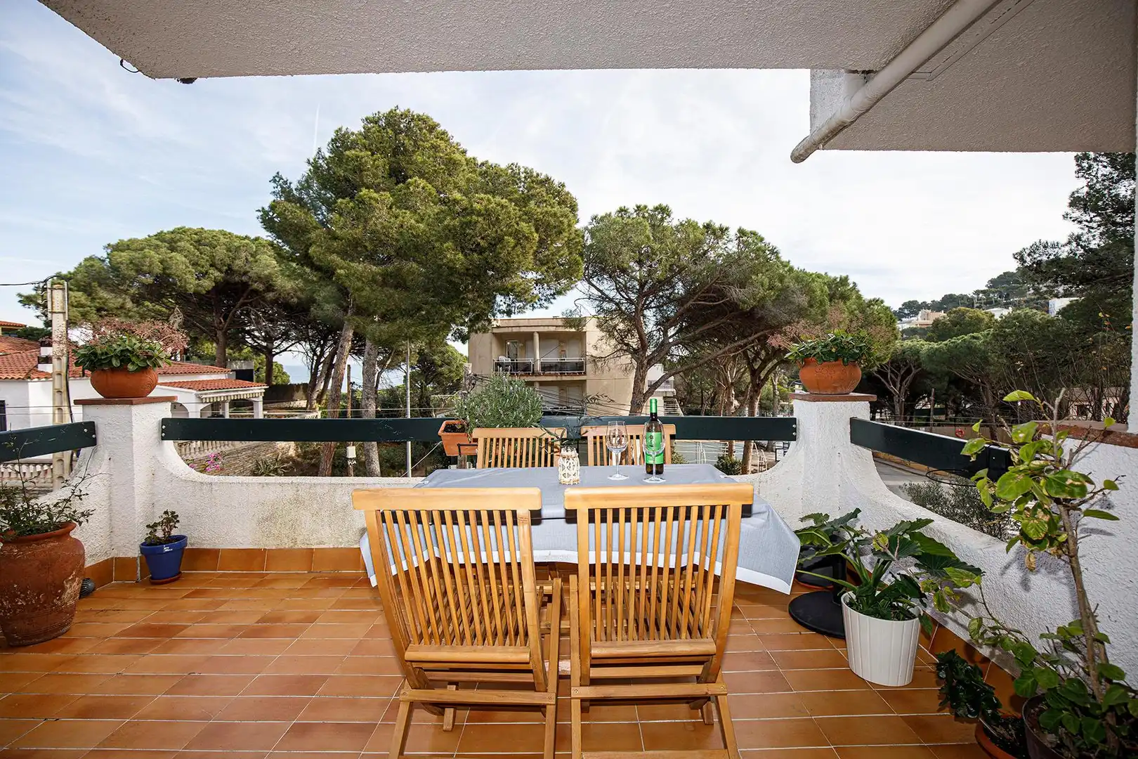 Terraza de Apartamento de alquiler en Pals